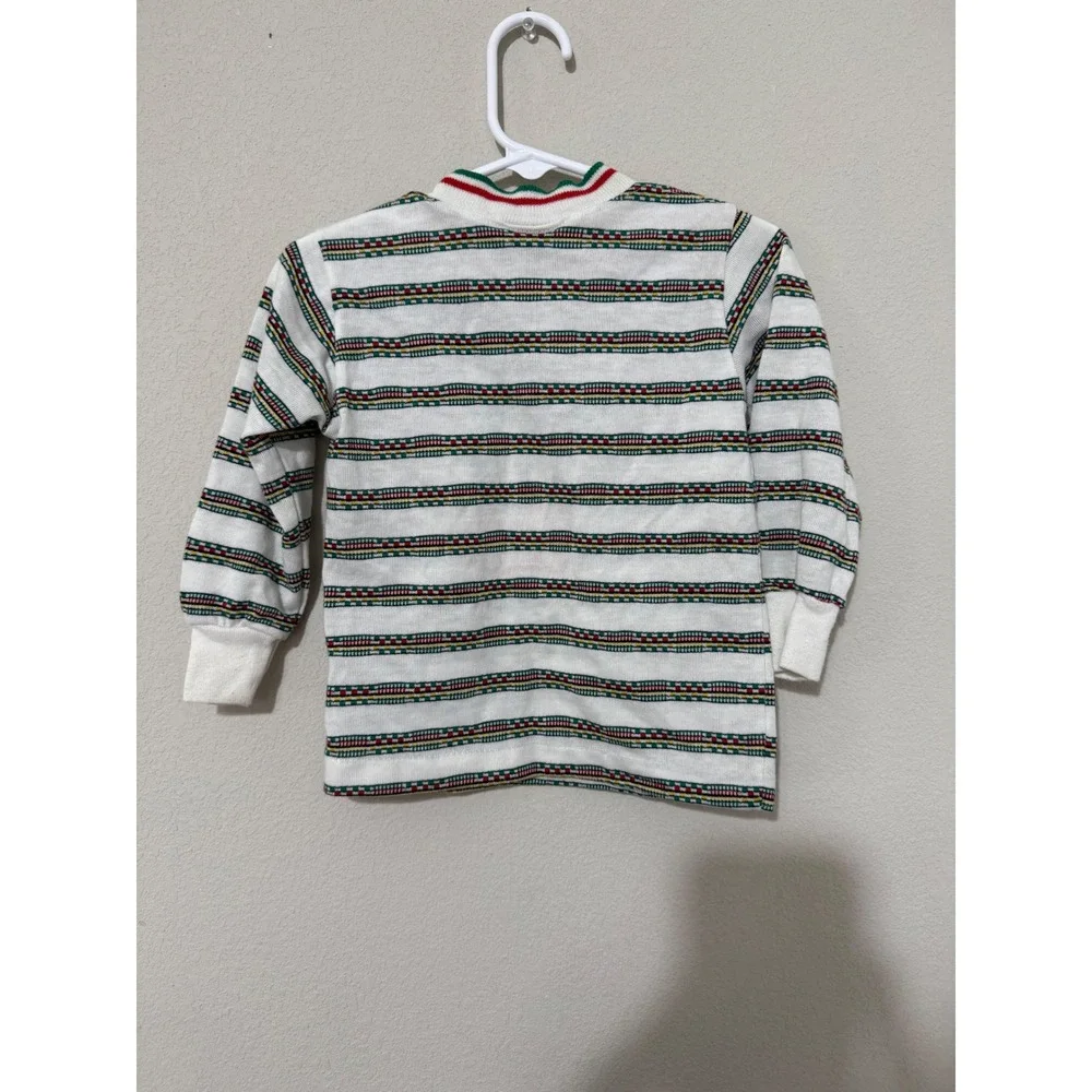 Royal Heir Christmas Sweater Toddler 3T White Stripe Polar Bear Stocking Vintage